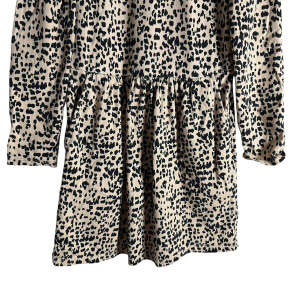 La Vie Rebecca Taylor White Black Dot Print High Neck A-Line Mini Dress Size M - Picture 8 of 16